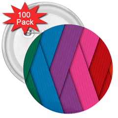 Abstract Background Colorful Strips 3  Buttons (100 Pack) 