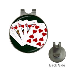 Poker Hands   Royal Flush Hearts Hat Clips With Golf Markers by FunnyCow