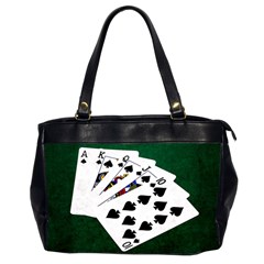 Poker Hands   Royal Flush Spades Office Handbags (2 Sides)  by FunnyCow