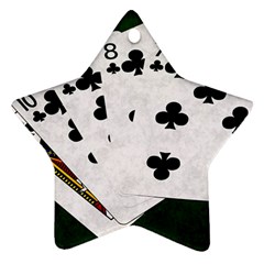 Poker Hands   Straight Flush Clubs Ornament (star) by FunnyCow