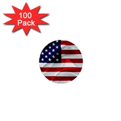 American Usa Flag 1  Mini Buttons (100 Pack)  by FunnyCow