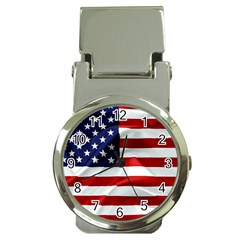 American Usa Flag Money Clip Watches