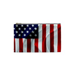 American Usa Flag Vertical Cosmetic Bag (small) 