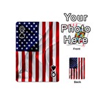 American Usa Flag Vertical Playing Cards 54 (Mini)  Front - SpadeQ