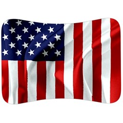 American Usa Flag Vertical Velour Seat Head Rest Cushion by FunnyCow
