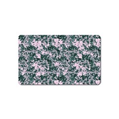 Floral Collage Pattern Magnet (name Card) by dflcprints