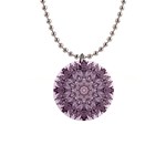 Mandala Pattern fractal Button Necklaces Front