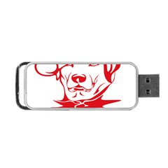 Dog Santa Hat Winter Christmas Portable Usb Flash (one Side) by Sapixe