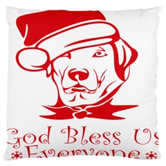 Dog Santa Hat Winter Christmas Standard Flano Cushion Case (two Sides) by Sapixe