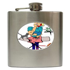 Housewife Multitasking Woman Hip Flask (6 Oz) by Sapixe