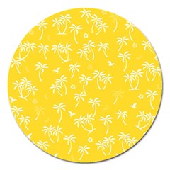 Tropical Pattern Magnet 5  (round) by Valentinaart