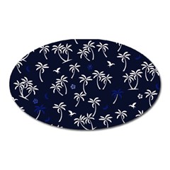 Tropical Pattern Oval Magnet by Valentinaart