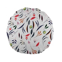 Watercolor Tablecloth Fabric Design Standard 15  Premium Flano Round Cushions