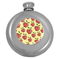 Seamless Pattern Healthy Fruit Round Hip Flask (5 Oz)
