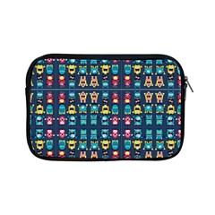 Funny Monsters In Blue Background Apple Ipad Mini Zipper Cases by flipstylezfashionsLLC