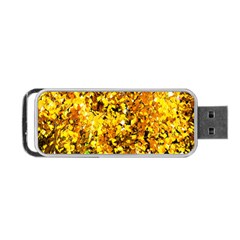 Birch Tree Yellow Leaves Portable Usb Flash (one Side) by FunnyCow