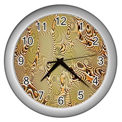 Pattern Abstract Art Wall Clock (silver)