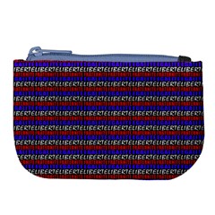 French Revolution Typographic Pattern Design 2 Large Coin Purse by dflcprints