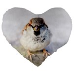 Do Not Mess With Sparrows Large 19  Premium Flano Heart Shape Cushions Front