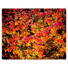 Orange, Yellow Cotoneaster Leaves In Autumn Double Sided Flano Blanket (medium)  by FunnyCow