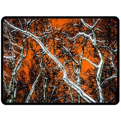Red Night Of Winter Fleece Blanket (large)  by FunnyCow