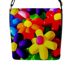 Toy Balloon Flowers Flap Messenger Bag (l)  by FunnyCow