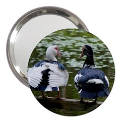 Muscovy Ducks At The Pond 3  Handbag Mirrors by IIPhotographyAndDesigns