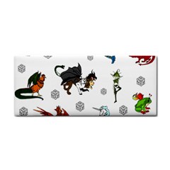 Dundgeon And Dragons Dice And Creatures Hand Towel by IIPhotographyAndDesigns