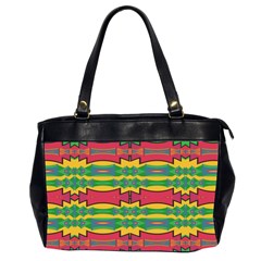 Shapes Rows Pattern                                       Oversize Office Handbag (2 Sides)