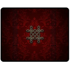 Decorative Celtic Knot On Dark Vintage Background Double Sided Fleece Blanket (medium)  by FantasyWorld7