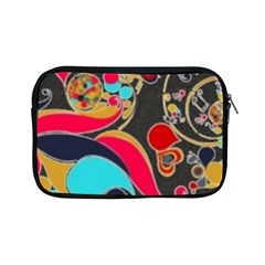 Retro Swirls In Black Apple Ipad Mini Zipper Cases by flipstylezfashionsLLC