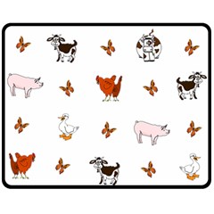 Farm Animals Double Sided Fleece Blanket (medium) 