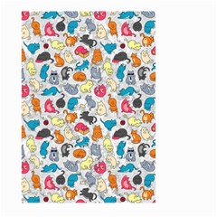 Funny Cute Colorful Cats Pattern Large Garden Flag (two Sides) by EDDArt