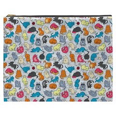 Funny Cute Colorful Cats Pattern Cosmetic Bag (xxxl)