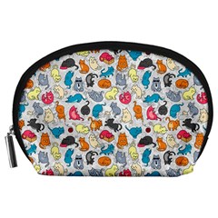 Funny Cute Colorful Cats Pattern Accessory Pouches (large) 