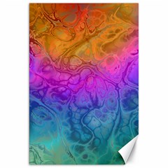 Fractal Batik Art Hippie Rainboe Colors 1 Canvas 20  X 30   by EDDArt