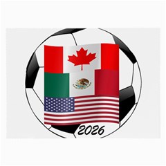 United Football Championship Hosting 2026 Soccer Ball Logo Canada Mexico Usa Large Glasses Cloth by yoursparklingshop