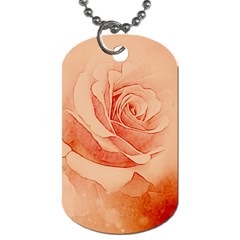 Wonderful Rose In Soft Colors Dog Tag (one Side) by FantasyWorld7