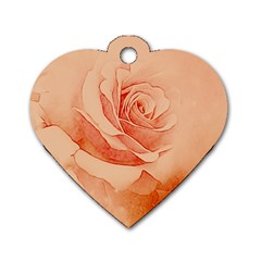 Wonderful Rose In Soft Colors Dog Tag Heart (two Sides) by FantasyWorld7