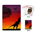 Sunset Dinosaur scene Playing Card Back