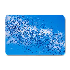 Blue Balloons In The Sky Small Doormat  by FunnyCow
