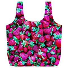 Pile Of Red Strawberries Full Print Recycle Bags (l)  by FunnyCow