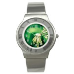 Dandelion Flower Green Chief Stainless Steel Watch
