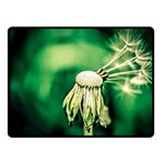 Dandelion Flower Green Chief Double Sided Fleece Blanket (Small) 