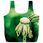 Dandelion Flower Green Chief Full Print Recycle Bags (L) 