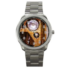 Vintage Off Roader Car Headlight Sport Metal Watch by FunnyCow