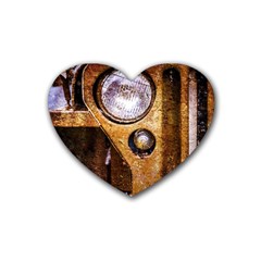 Vintage Off Roader Car Headlight Heart Coaster (4 Pack)  by FunnyCow