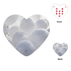 White Toy Balloons Playing Cards (heart)  by FunnyCow