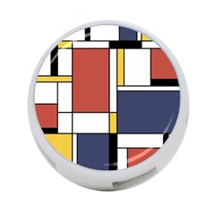 Abstract Art Of De Stijl 4-port Usb Hub (one Side) by FunnyCow