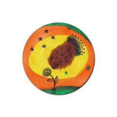 Pirana Eating Flower Rubber Round Coaster (4 Pack)  by snowwhitegirl